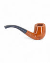 Pipa Castello Collection KK liscia naturale modello Bent Billiard Shape 65 con fitta venatura a occhio di pernice