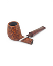 Alfred Dunhill The White Spot Pipe - County 4134 Sandblasted Brandy
