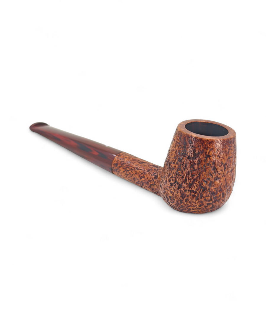 Alfred Dunhill The White Spot Pipe - County 4134 Sandblasted Brandy