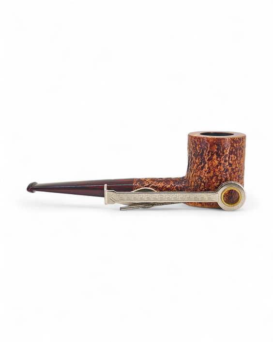 Pipa Alfred Dunhill The White Spot - Shell Briar 4122 Poker Sabbiata