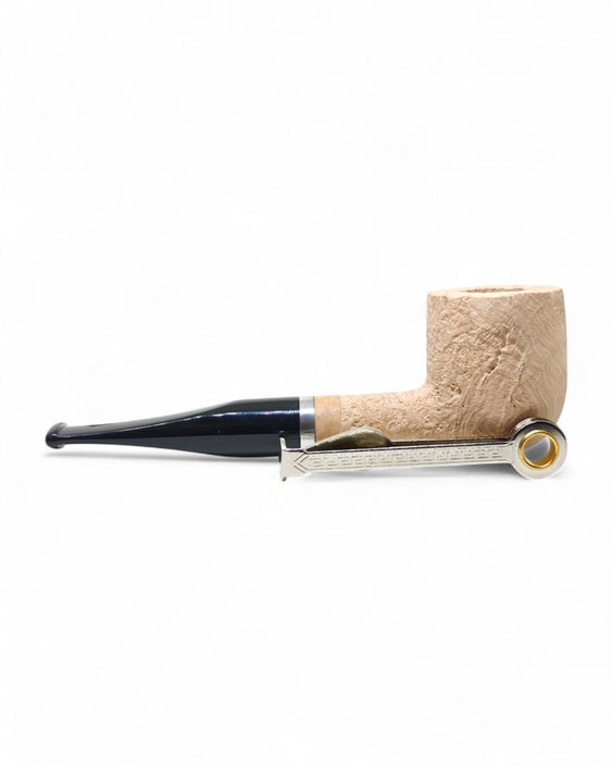 Floppy Primitive Rough Billiard Maigret Sandblasted Pipe Made in Italy