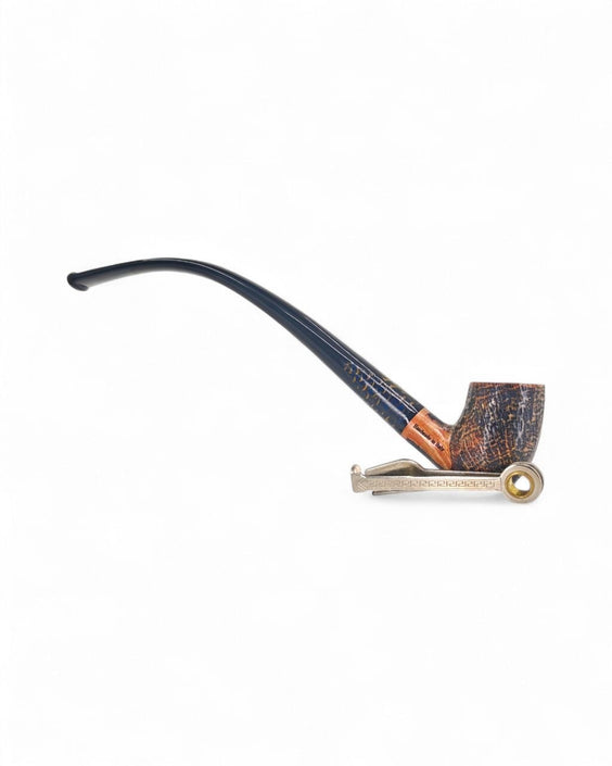 Paronelli Belle Epoque Sandblasted Churchwarden Billiard Pipe