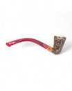 Paronelli Belle Epoque Sandblasted Pipe – Bent Dublin Churchwarden - Red Stem