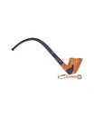PARONELLI PIPE IN CHURCHWARDEN BRIAR SEMI-RUSTICATED DOUBLE MOUTHPIECE