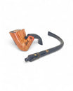 PARONELLI PIPE IN CHURCHWARDEN BRIAR SEMI-RUSTICATED DOUBLE MOUTHPIECE