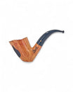 PARONELLI PIPE IN CHURCHWARDEN BRIAR SEMI-RUSTICATED DOUBLE MOUTHPIECE