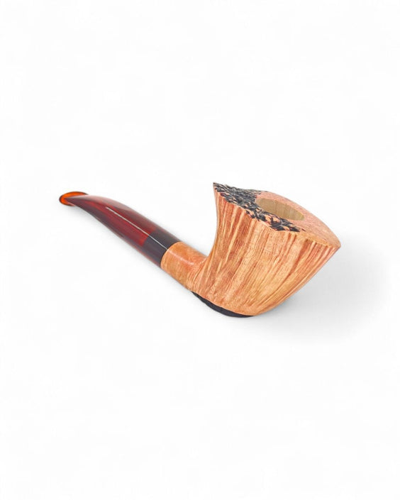 Pipa Paronelli Half Rusticated Dublin Semi Curva Handmade in Italy