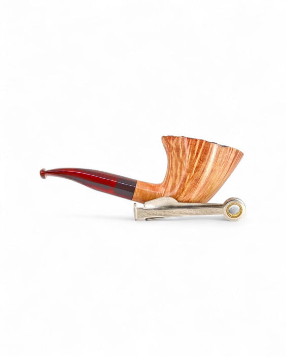 Pipa Paronelli Half Rusticated Dublin Semi Curva Handmade in Italy