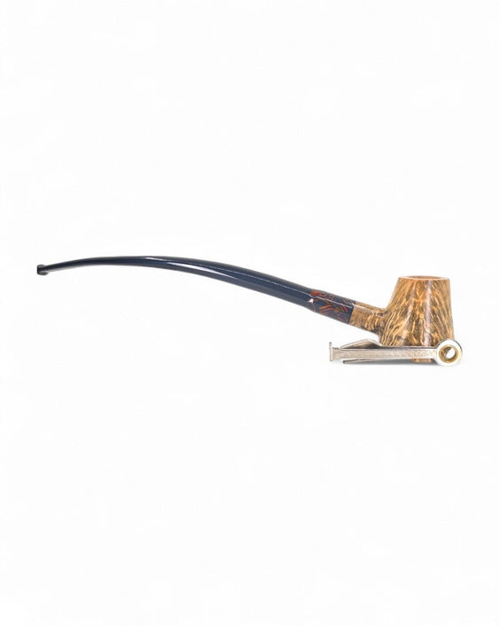 Paronelli Half Rusticated Stand Up Pipe – Double Stem Churchwarden