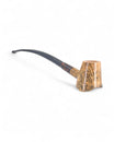 Paronelli Half Rusticated Stand Up Pipe – Double Stem Churchwarden