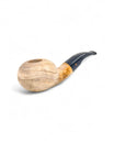 Paronelli Olea Excelsa Author Semi-Bent Sandblasted Olive Wood Pipe Handmade in Italy