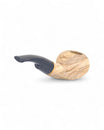 Paronelli Olea Excelsa Author Semi-Bent Sandblasted Olive Wood Pipe Handmade in Italy