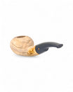 Paronelli Olea Excelsa Author Semi-Bent Sandblasted Olive Wood Pipe Handmade in Italy