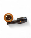 Paronelli Spinnline Reverse Calabash Pipe Smooth Saddle Mouthpiece Brown
