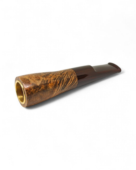 Paronelli Spinnline Reverse Calabash Pipe Smooth Saddle Mouthpiece Brown