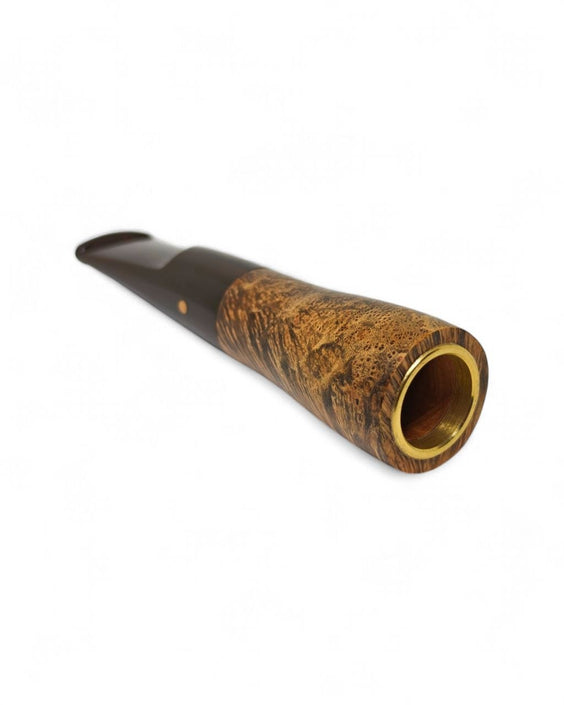 Paronelli Spinnline Reverse Calabash Pipe Smooth Saddle Mouthpiece Brown