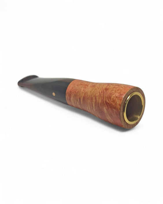 Paronelli Spinnline Smooth Reverse Calabash Pipe with Brown Stem