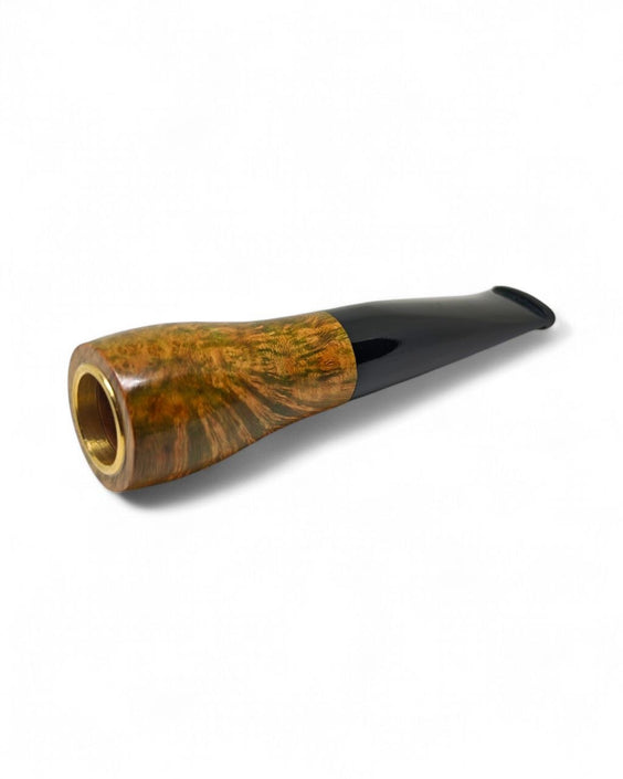 Paronelli Spinnline Reverse Calabash Pipe Smooth Black Mouthpiece