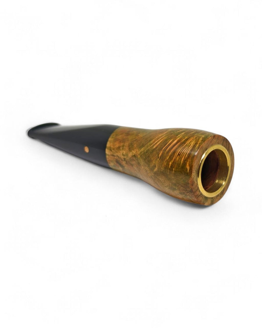 Paronelli Spinnline Reverse Calabash Pipe Smooth Black Mouthpiece