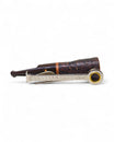 Paronelli Spinnline Reverse Calabash Pipe Sandblasted Saddle Mouthpiece Brown