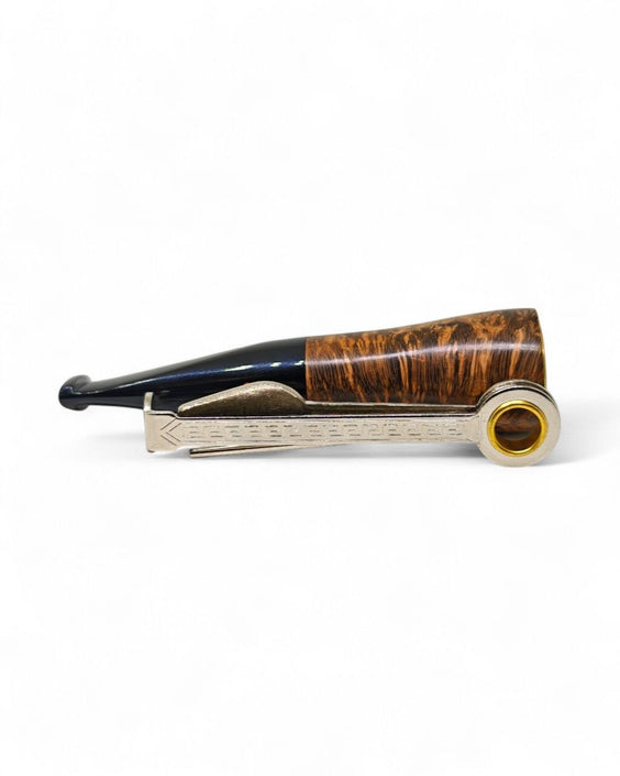 Paronelli Spinnline Reverse Calabash Pipe Smooth Black Mouthpiece