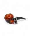 Pipa Pascucci Bulldog Semi Rusticata Rim Liscio Doppia Ghiera Argento