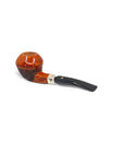 Pipa Pascucci Bulldog Semi Rusticata Rim Liscio Doppia Ghiera Argento
