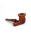 Pipa Pascucci Dublin Freehand Semi Rustic Rim Liscio Bocchino Ambrato Righe Nere