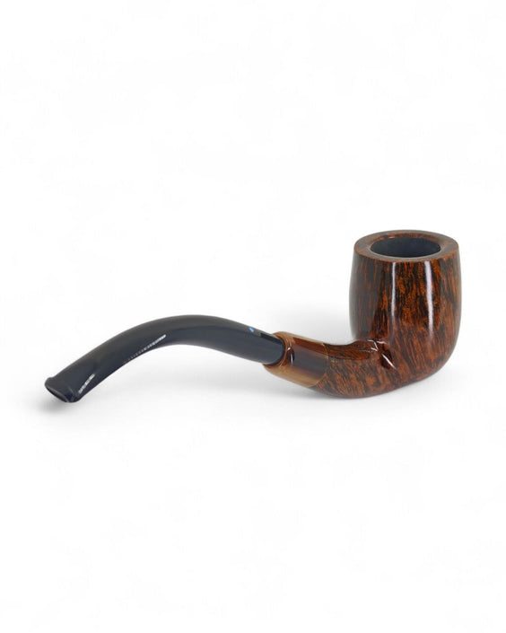 Pipa Sasieni The New Era 4 Dot Walnut Bent Liscia - Innesto Flock