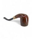 Pipa Sasieni The New Era 4 Dot Walnut Bent Liscia - Innesto Flock