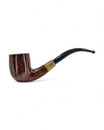 Pipa Sasieni The New Era 4 Dot Walnut Bent Liscia - Innesto Flock