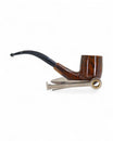 Pipa Sasieni The New Era 4 Dot Walnut Bent Liscia - Innesto Flock