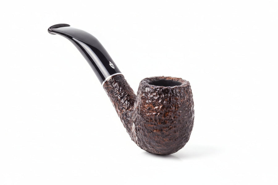 Pipa Savinelli Serie Tre Rusticata 601 - Billiard Curva- Senza Filtro -