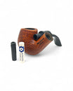 Talamona Bent Sandblasted S Pipe - Handcrafted Curved Pipe with 9mm Filter