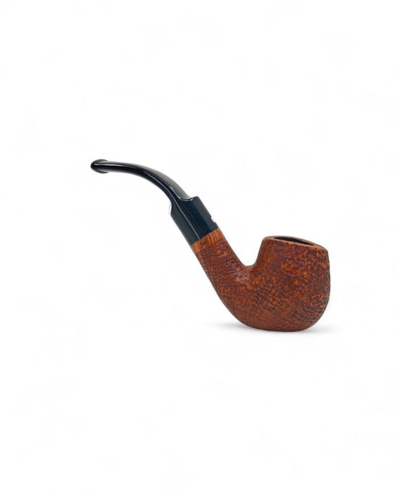 Pipa Talamona Bent Sabbiata S - Pipa Curva Artigianale con Filtro 9mm