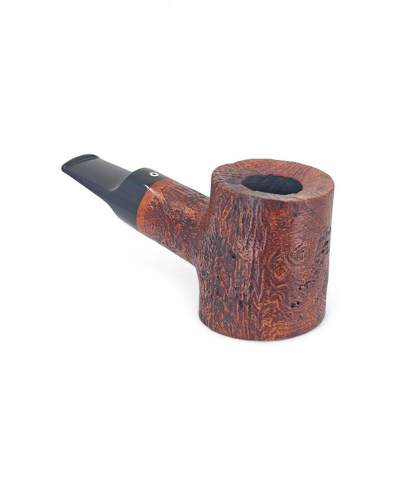 Talamona Reverse Calabash Cherrywood Stand Up Sandblasted Red Pipe