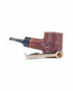 Pipa Talamona Reverse Calabash Cherrywood Stand Up Sabbiata Rossa