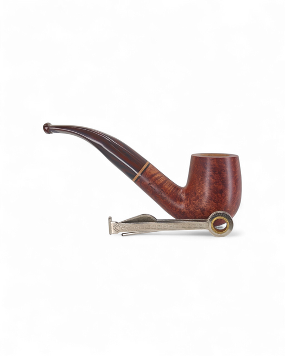 Talamona Revolution Cumberland Pipe - Bent Billiard Smooth Handmade Paolo Croci