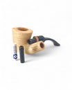 Talamona New Look Light Bent Dublin Pipe in Light Ash with Briar Bowl