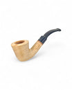 Talamona New Look Light Bent Dublin Pipe in Light Ash with Briar Bowl