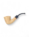 Talamona New Look Light Bent Dublin Pipe in Light Ash with Briar Bowl