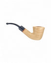 Talamona New Look Light Bent Dublin Pipe in Light Ash with Briar Bowl