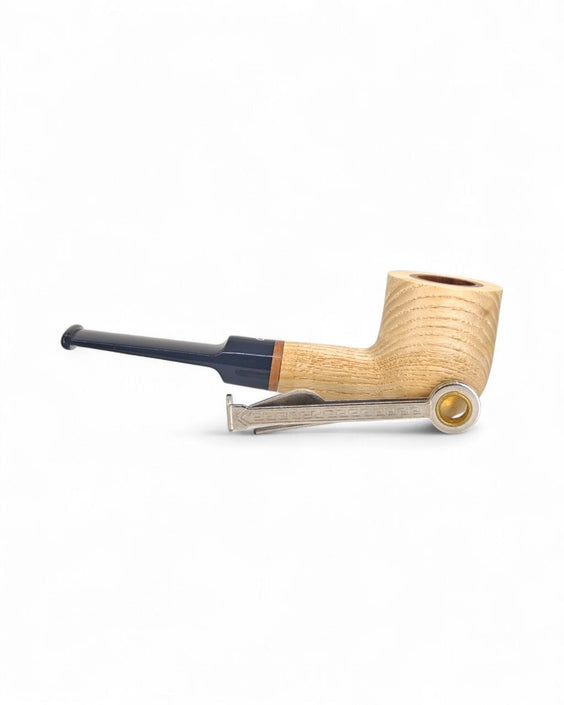 Talamona New Look Light Pot 849 pipe in Ash with Briar bowl