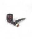 Used Peterson Junior Rusticated Nickel Mounted Pipe - Semi-Bent Billiard