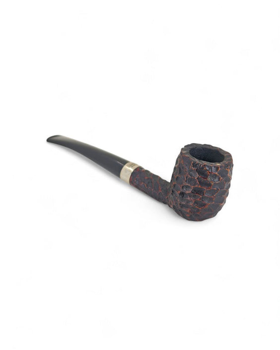 Pipa Usata Peterson Junior Rusticata Nickel Mounted - Billiard Semi Curva