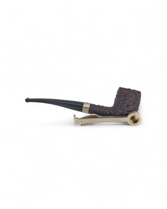 Pipa Usata Peterson Junior Rusticata Nickel Mounted - Billiard Semi Curva