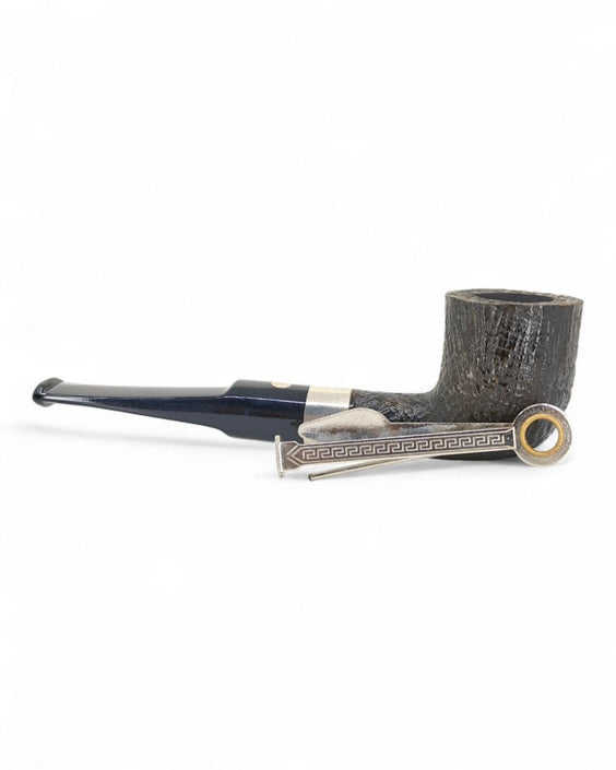 Used Pipe Mastro de Paja Smooth Pot Dublin 1B "1 Sole" Silver Band (1977)