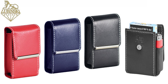 Portapacchetto e accendino Lubinsky nappa per sigarette normali