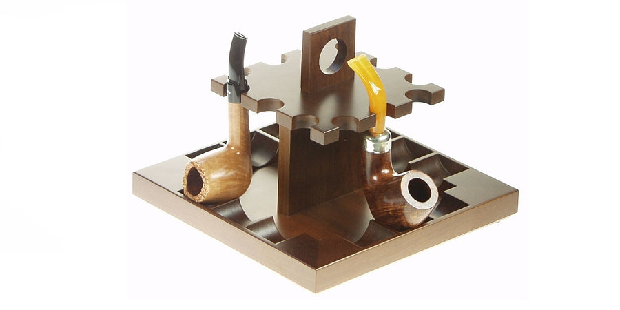 Portapipe in Noce Serie Classica - 12 Posti