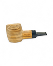Pipa Talamona Reverse Calabash Barrel Stand Up Sabbiata in Ulivo